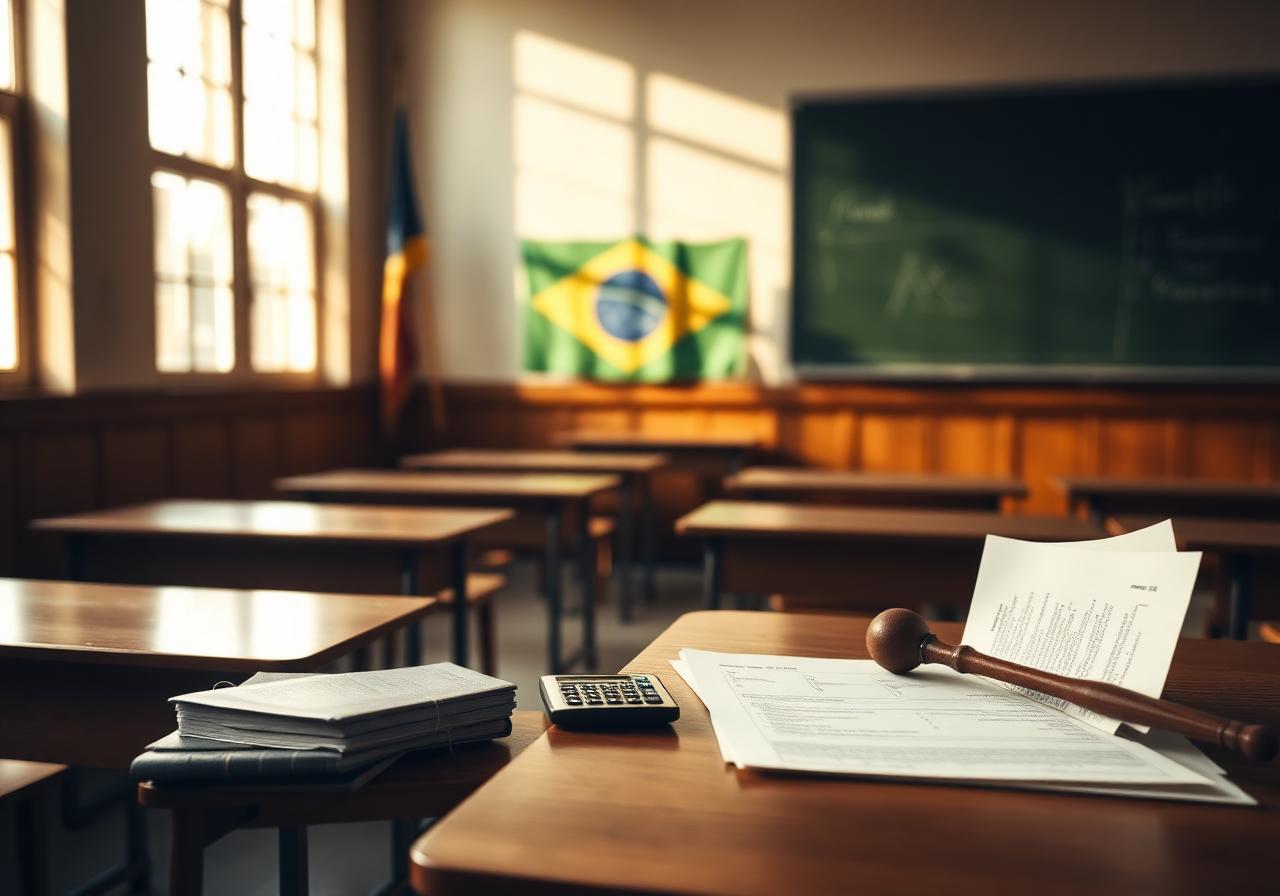Sala de aula pública brasileira representando o FUNDEF